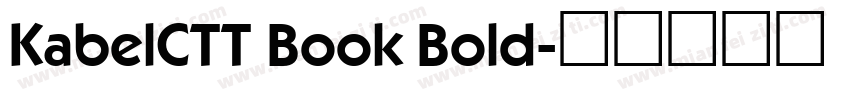 KabelCTT Book Bold字体转换